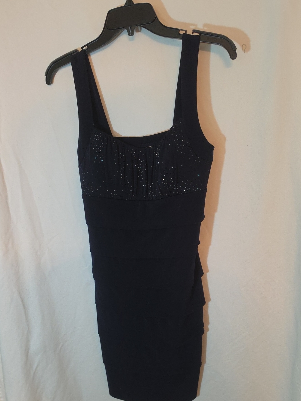 Sweet Storm Black Sparkle Rhinestone Detail Dress